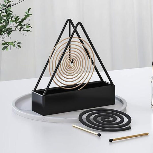 Simple Triangle-shaped Iron Mosquito Coil Holder Creative Hanging Or Standing Incense Burner