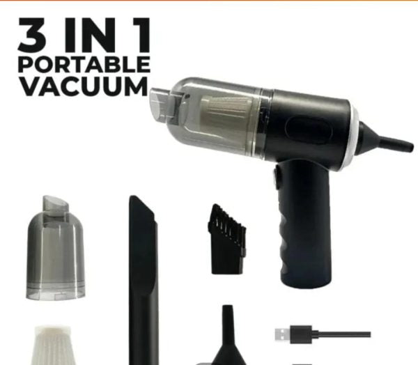 Rechargeable 3 In 1 Portable Vacuum Cleaner | Best Vacuum Cleaner For Home & Car